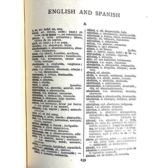 Vintage 1947 New Handy Spanish English & English Spanish Dictionary McKay Hardco - Picture 7 of 7